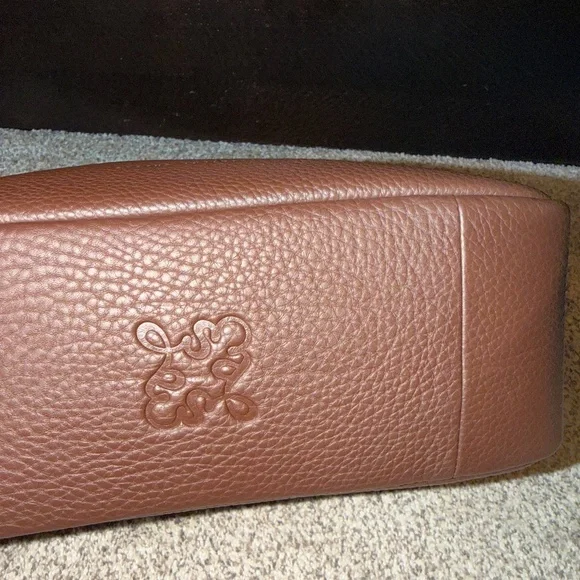 Status  Anxiety brown pebbled leather bag - Picture 3 of 5